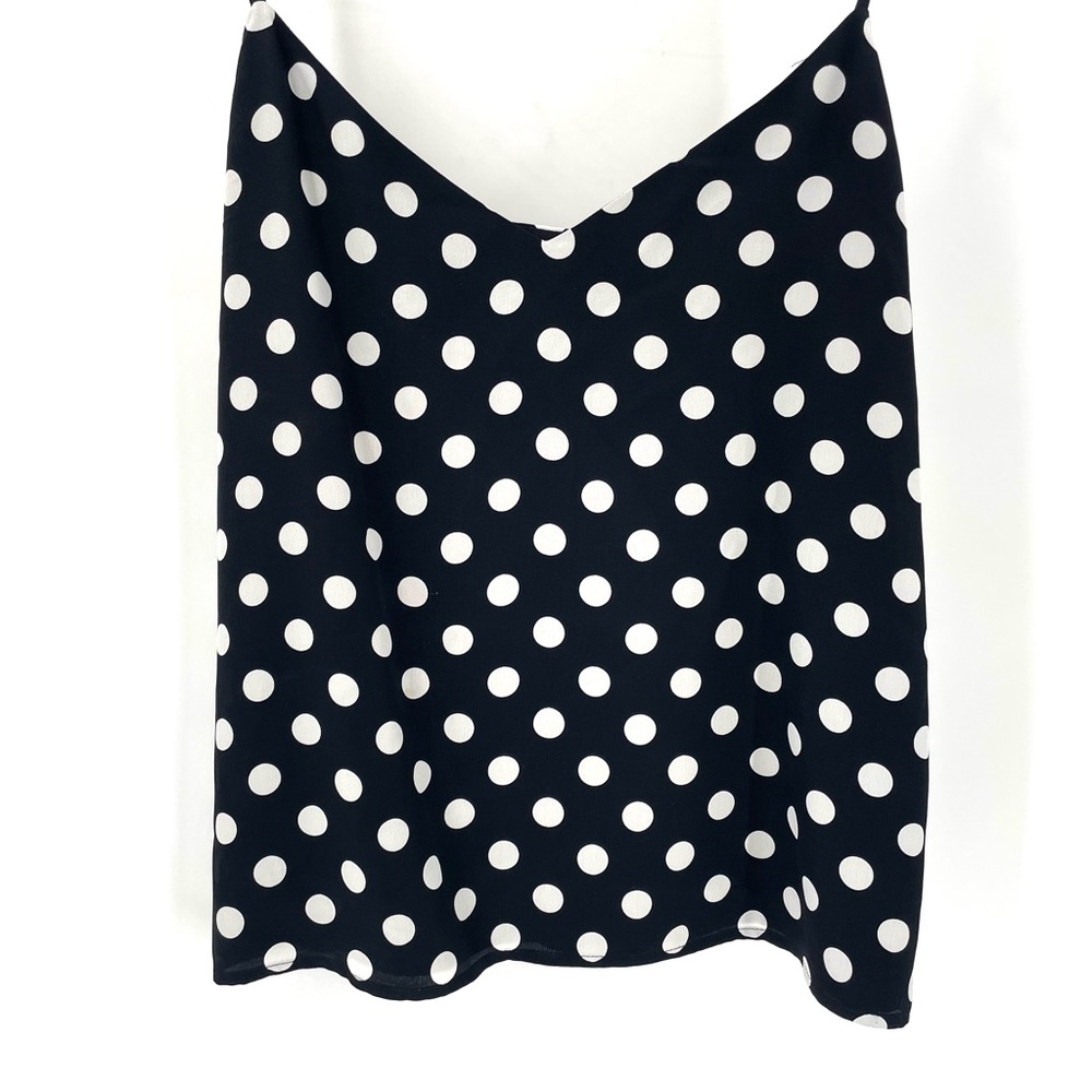 L'Agence Jane V-Neck Adjustable Casual Effortless Spaghetti Strap 100% Silk Tank - Picture 3 of 6